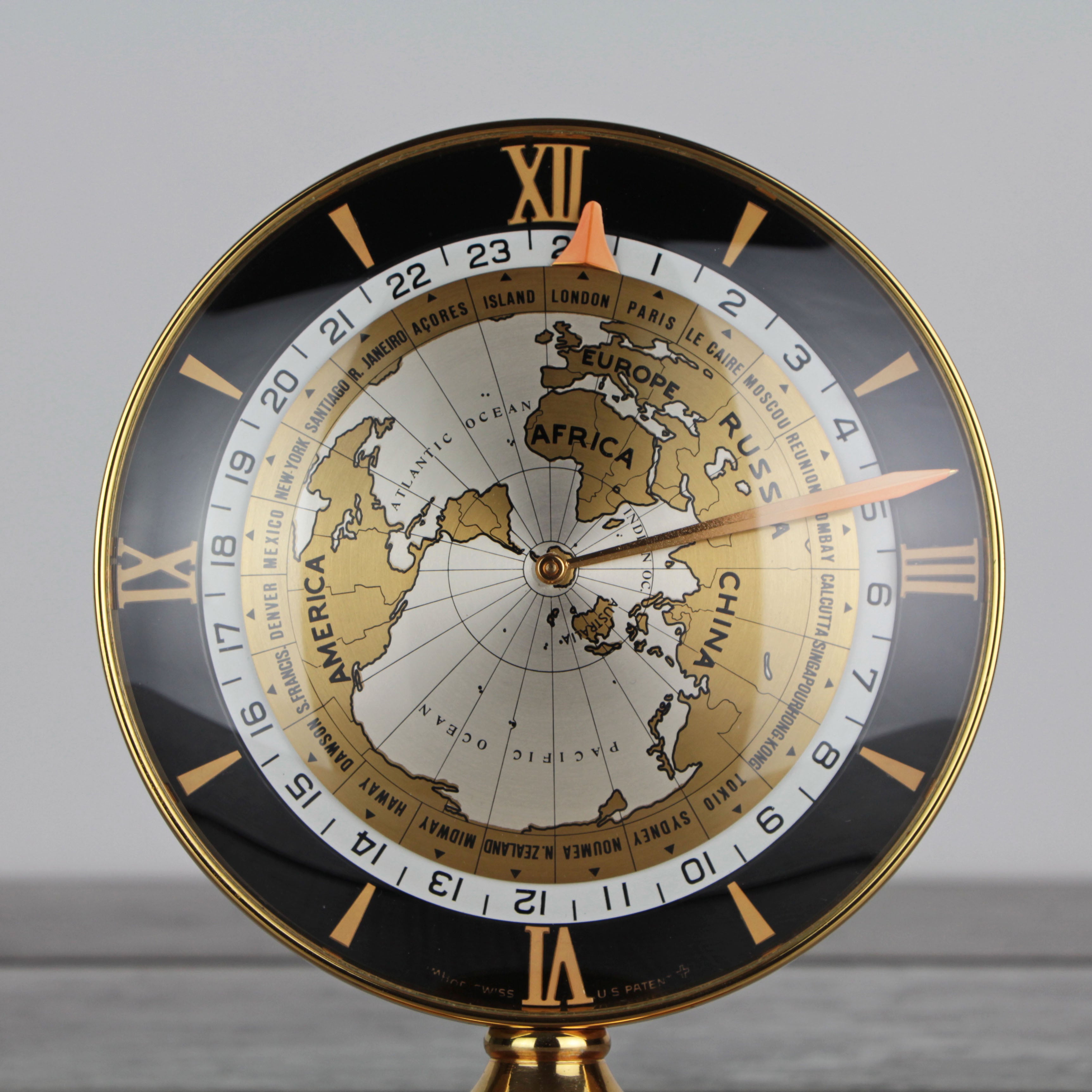 Imhof 1960s GMT World Time Vintage Swiss Clock