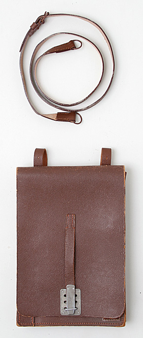 ドイツ BW(連邦軍) 50年代 茶革マップケース/ショルダー・ストラップ付