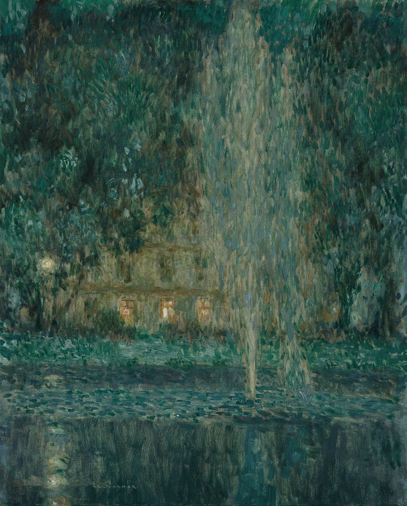 Le jet d'eau, la nuit - Artvee