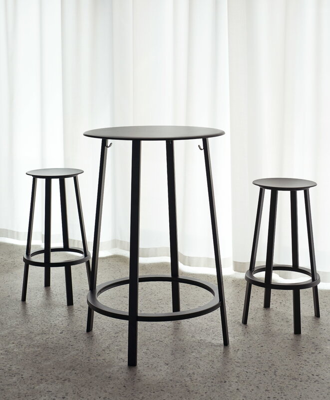 HAY Revolver bar stool, 65 cm, black | Finnish Design Shop