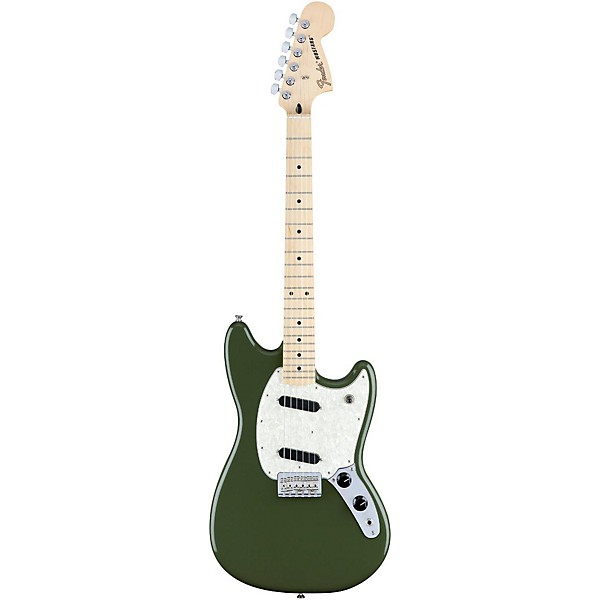 Fender Mustang Maple Fingerboard Olive Green | Guitar Center