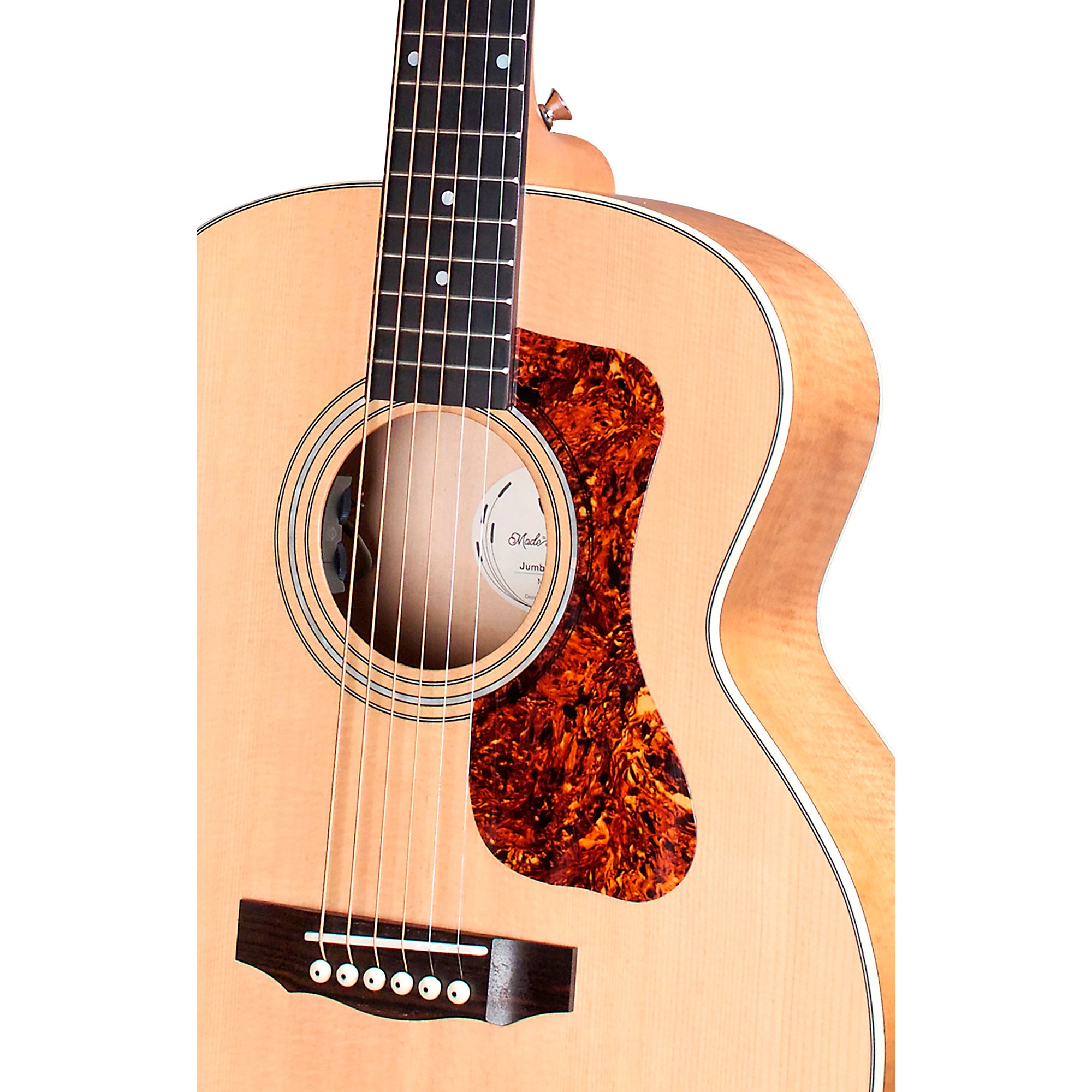 Guild Jumbo Junior Flamed Maple Acoustic-Electric Guitar | Music