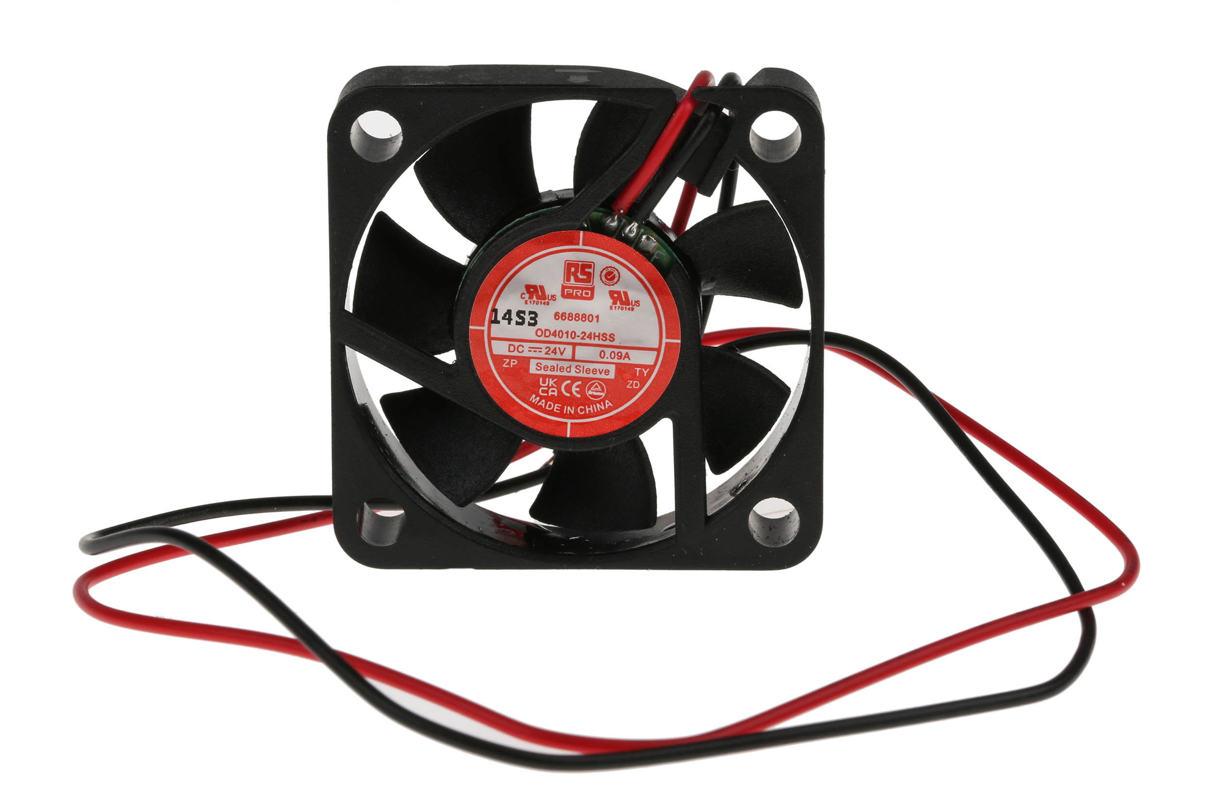 RS PRO 軸流ファン 電源電圧：24 V dc, DC, 40 x 40 x 10mm | RS