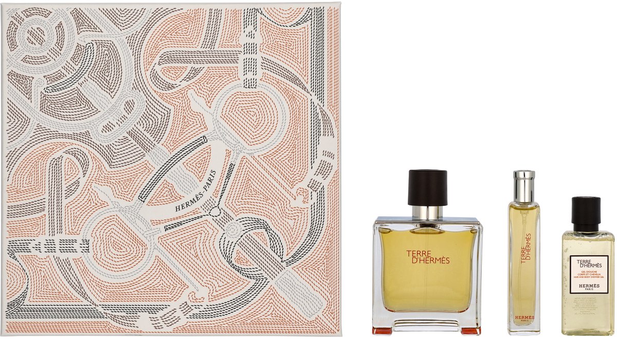 Hermès Terre d'Hermès Giftset - 75 ml pure parfum spray + 15 ml