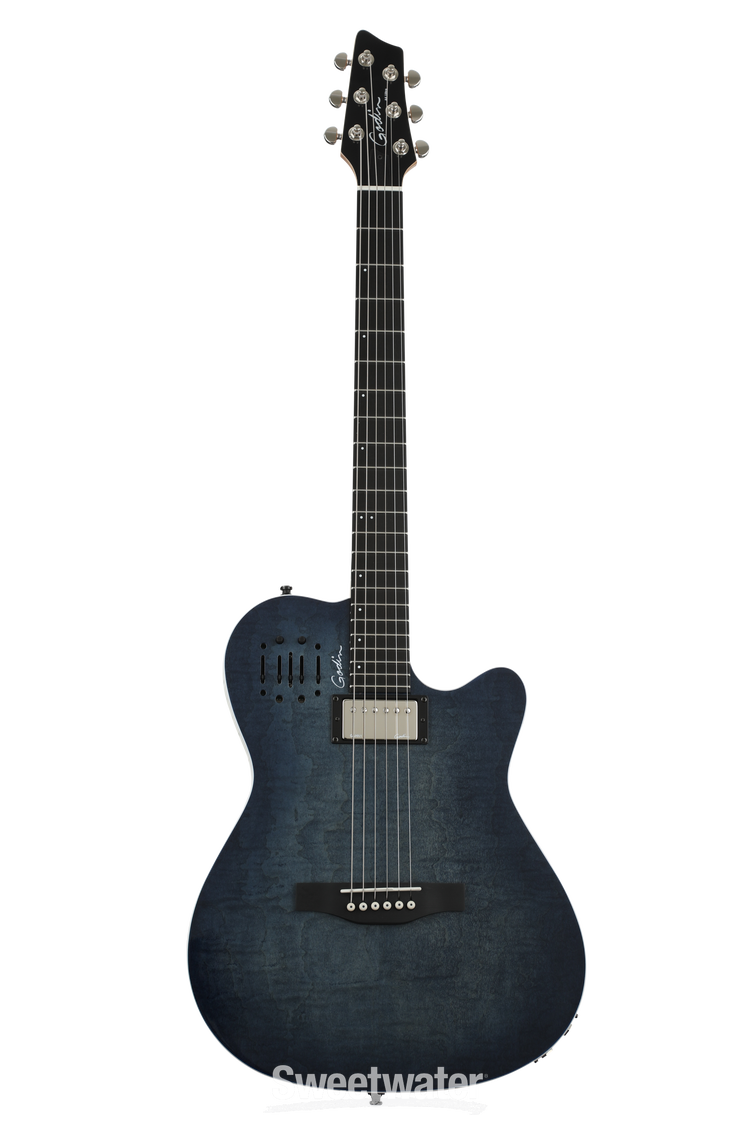 Godin A6 Ultra - Denim Blue Flame | Sweetwater
