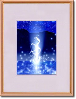 Amazon.co.jp: 新月紫紺大アート 仕事運アップ/満願成就/金運/財運