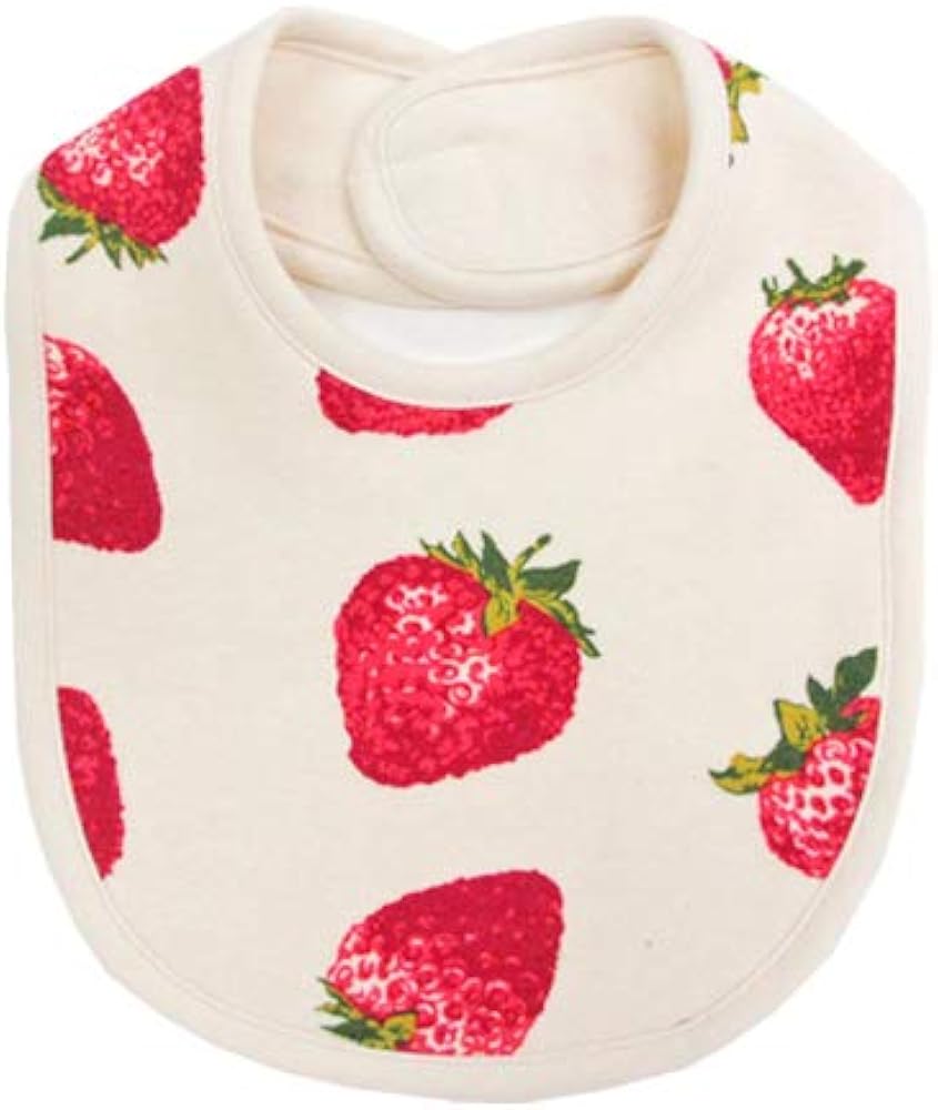 Amazon.co.jp: [川端縫製] ◇日本製◇ 新生児 スタイ （いちご柄) 綿