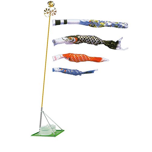 Amazon | 鯉のぼり フジサン鯉 マンションセット 手描 金吹雪 2m3匹 金