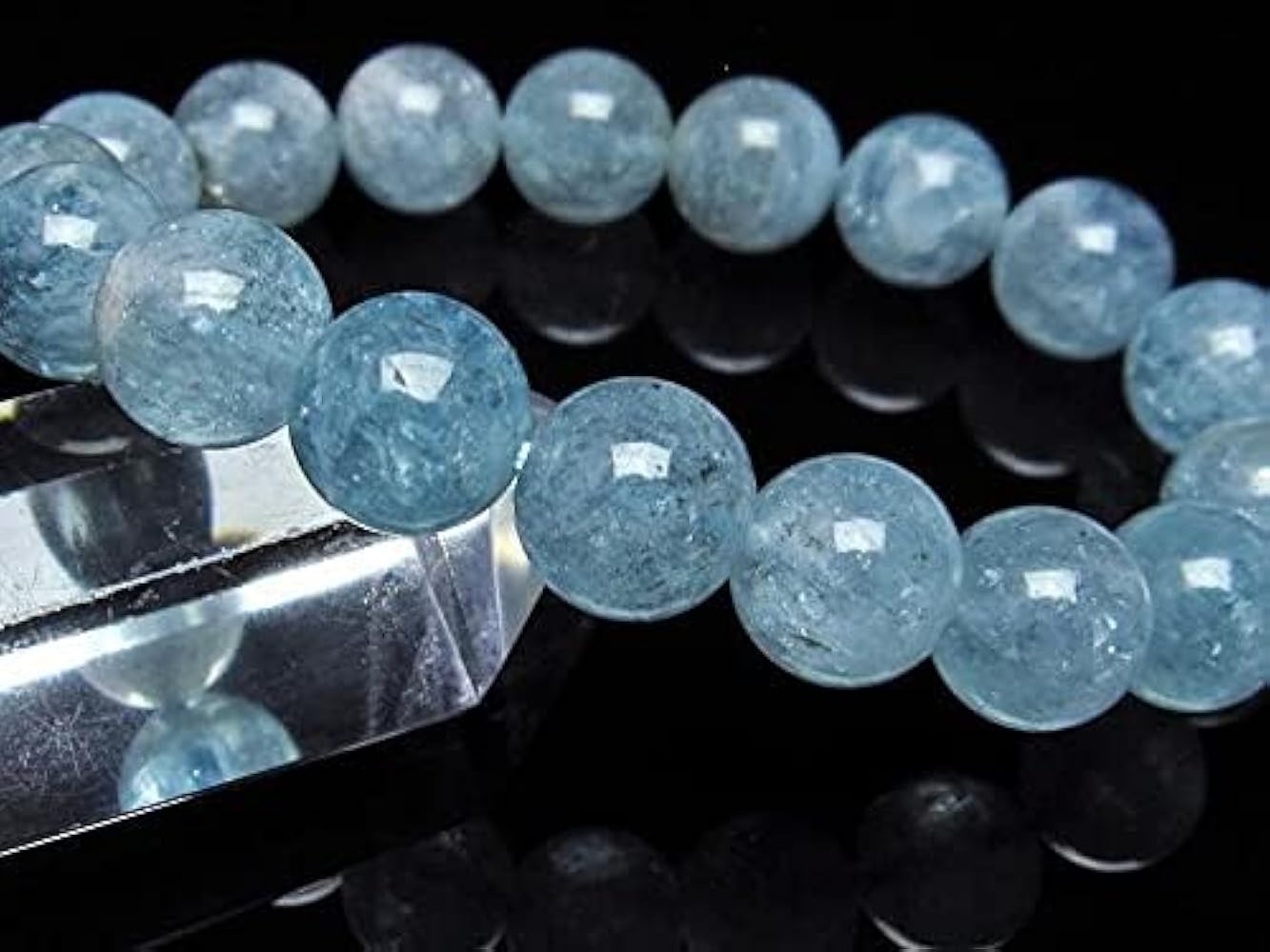 Amazon | 【東昇天然石】アクアマリン ブレスレット 12mm 111-26907