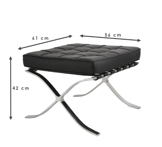 Amazon｜バルセロナチェアのオットマン Bauhaus ミース・ファン・デル