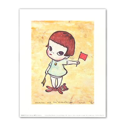 Amazon.co.jp: 奈良美智 ポスター 手旗信号少女 : ホーム＆キッチン