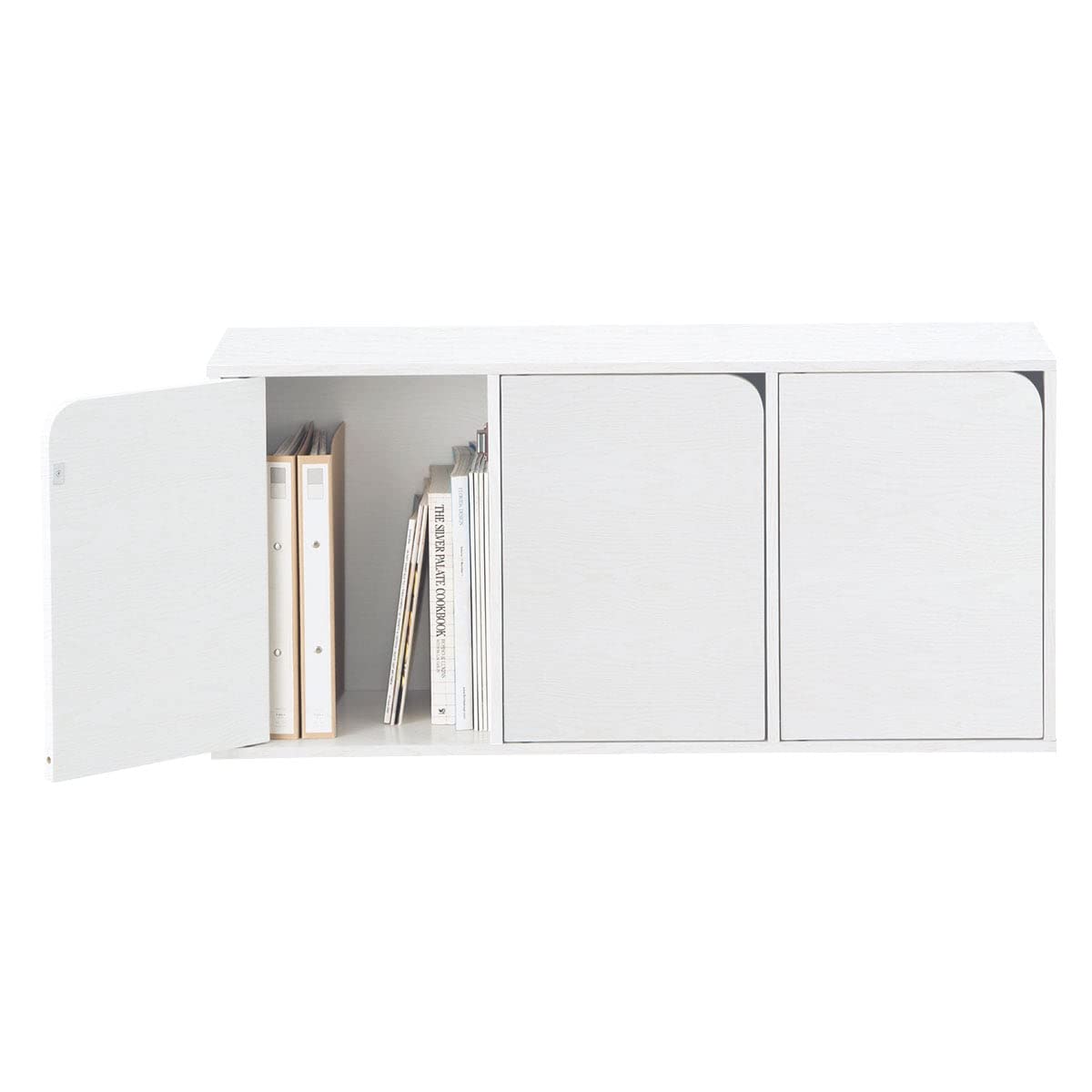 Amazon｜ニトリ(NITORI) カラーボックス Nカラボ 3段扉付き ホワイト