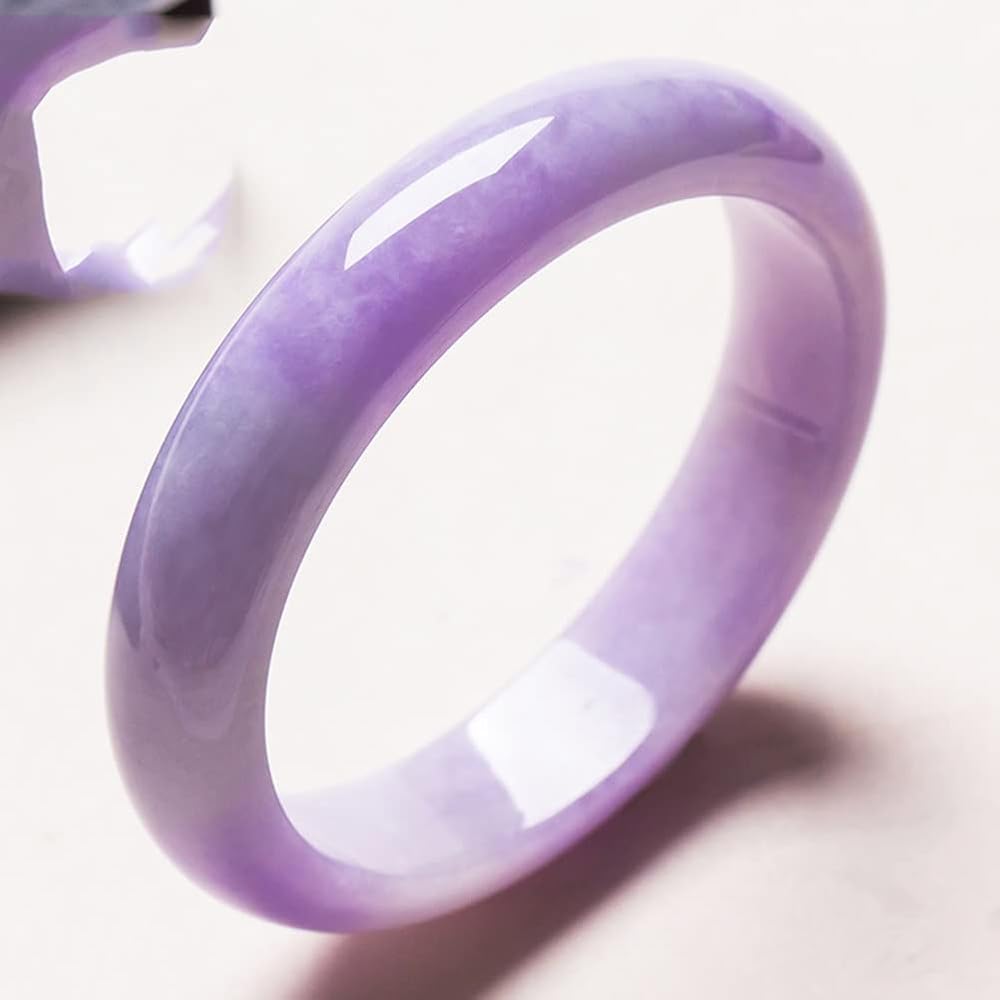 Amazon | ラベンダー翡翠バングルブレスレット、女性用、天然本物の