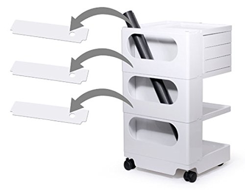 Amazon.co.jp: B-LINE/ビーライン ボビーワゴン3段5トレイ ホワイト