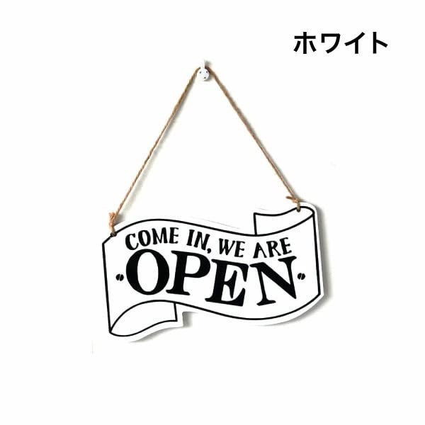 Amazon.co.jp: HADWAO オープン クローズ リバーシブル 木製 両面 看板