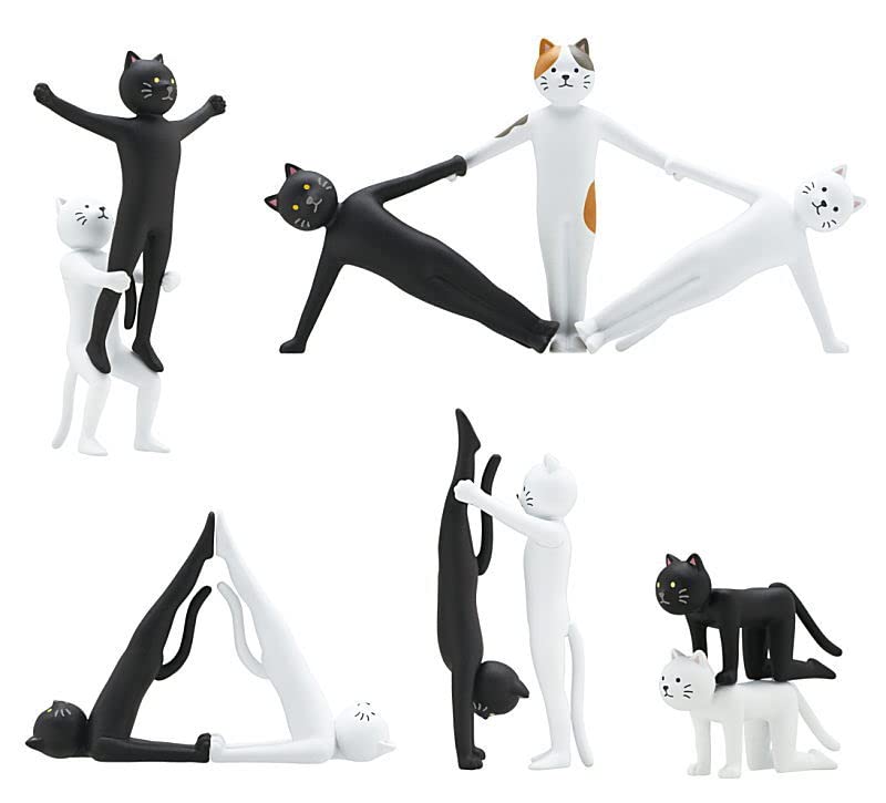 Amazon | ねこ de 組体操 [全5種セット(フルコンプ)] ガチャガチャ