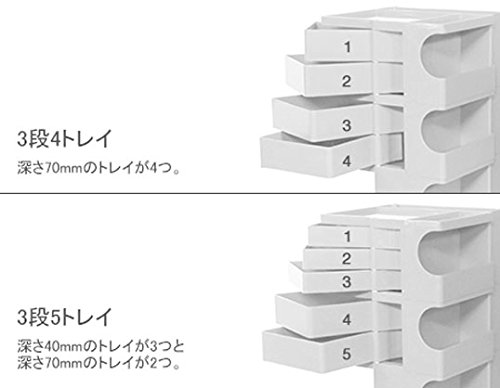 Amazon.co.jp: B-LINE/ビーライン ボビーワゴン3段5トレイ ホワイト