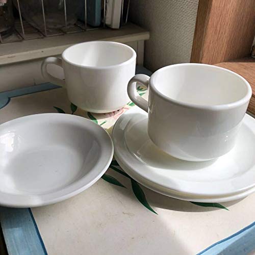 Amazon | コーニング アムウェイ ミルクガラス カップ&ソーサー2客と