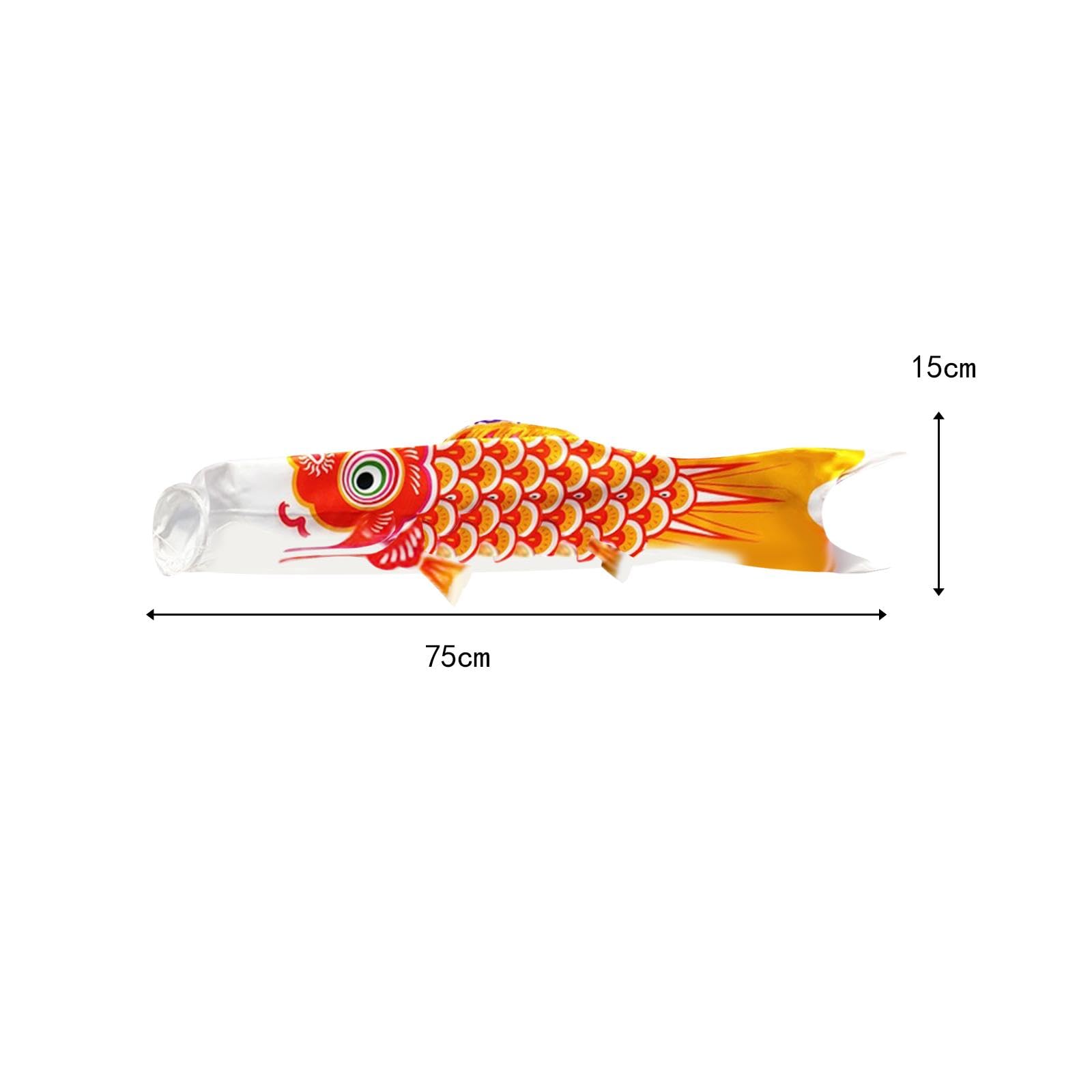 Amazon | WeiLaiKeQi 屋外装飾用のカラフルな鯉のぼり, オレンジ