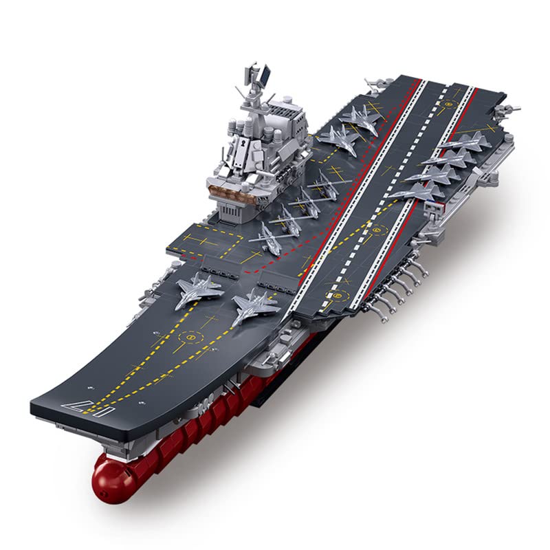 Amazon.co.jp: WANZPITS 1728ピース 航空母艦組み立てブロックセット