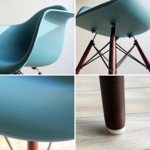 Amazon｜完成品 シェルアームチェア DAW ブラウン脚 グレー