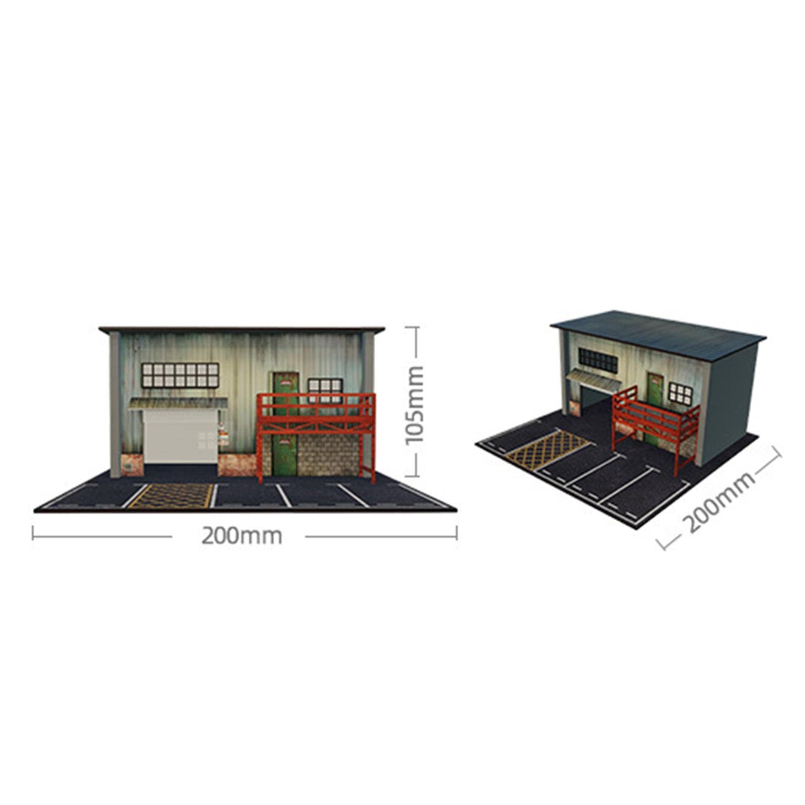 Amazon | Shamiina 1/64 車 ガレージ ジオラマ DIY プロジェクト