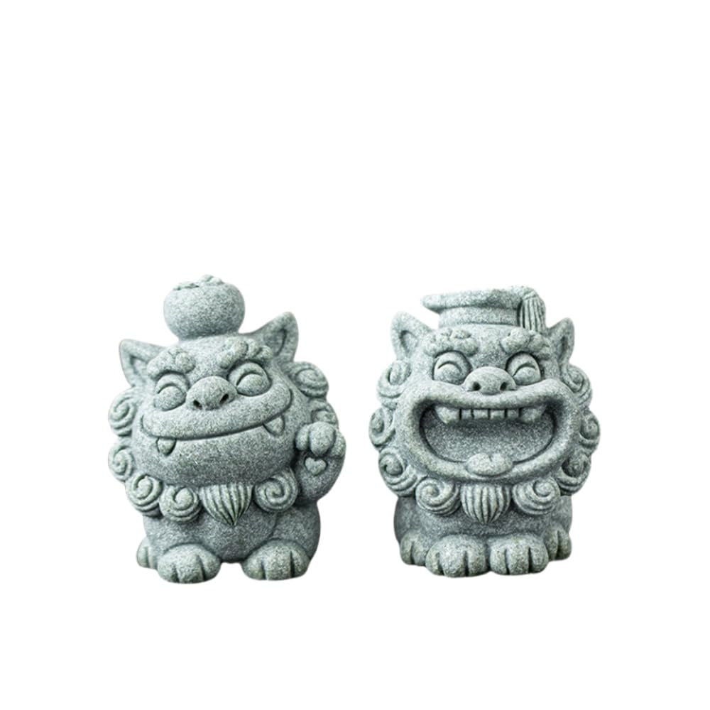 Amazon.co.jp: Aeroor 置き物 獅子 魔除け 置物 玄関 かわいい ミニ