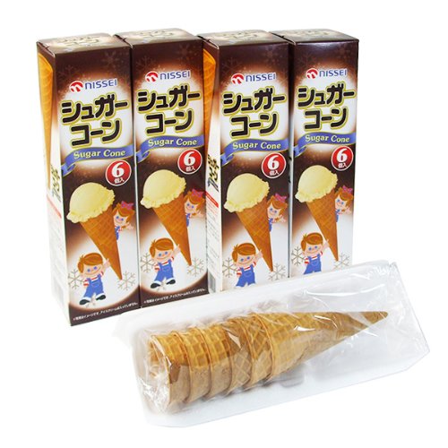 Amazon.co.jp: 日世シュガーコーン6個入り4箱セット : 食品・飲料・お酒