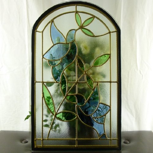 Amazon | ステンドガラス窓ドア壁材料三層デザインパネルハンドメイド