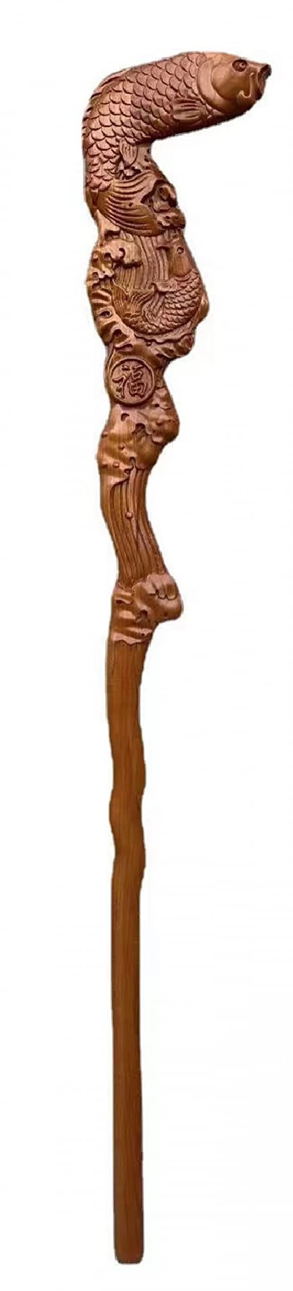 Amazon.co.jp: 木製杖ウォーキング スティック無垢材彫刻古い杖