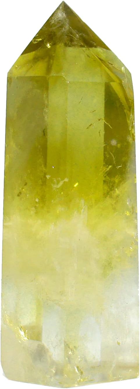 Amazon | [TANAKA・YA] 天然水晶 シトリン 水晶ポイント 原石 六角柱