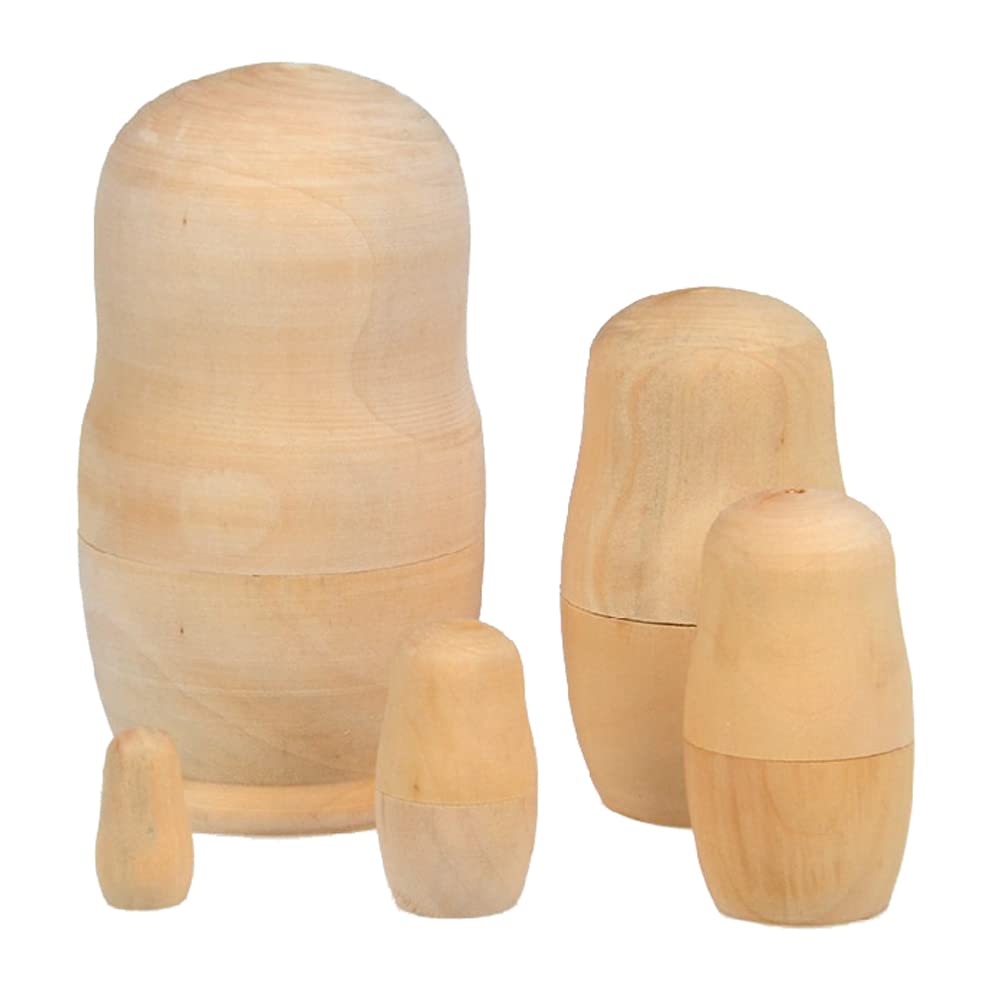 Amazon.co.jp: 白木 人形 5個組 トールペイント DIY 未塗装 絵付け