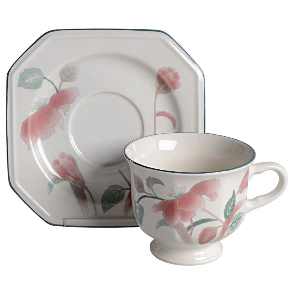 Amazon.com | Mikasa Silk Flowers Footed Cup & Saucer Set: Cup