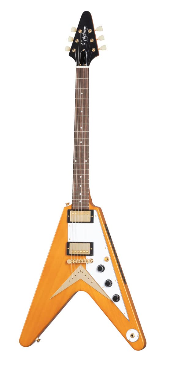 Amazon | Epiphone / 1958 Korina Flying V (White Pickguard) Aged