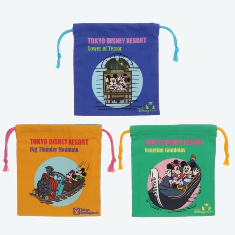 Amazon.co.jp: ディズニー きんちゃく3枚セット（両面柄）東京