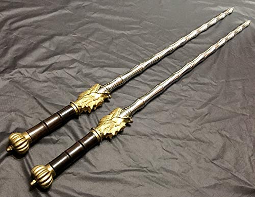 Amazon.co.jp: 中国武術 龍頭 竹節 鋼鞭 2本セット 硬鞭 : スポーツ