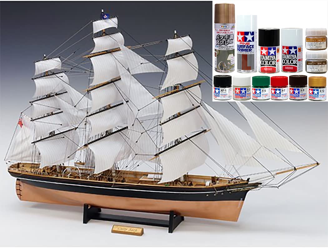 Amazon | ウッディジョー/木製帆船模型 1/100カティサーク[帆付]＋塗料