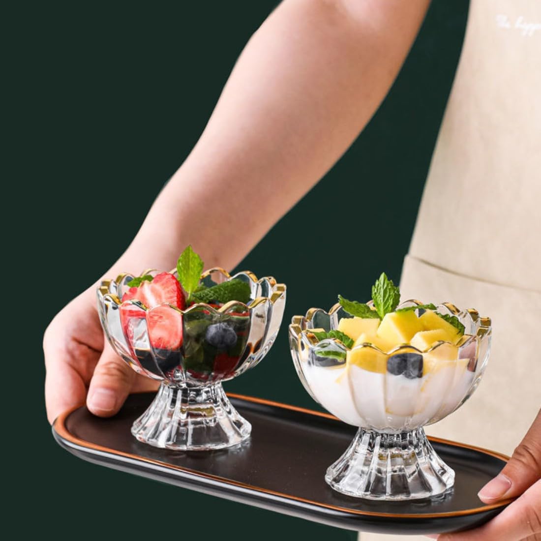 Amazon | 【2個セット】アイスクリームカップ ガラス デザートグラス