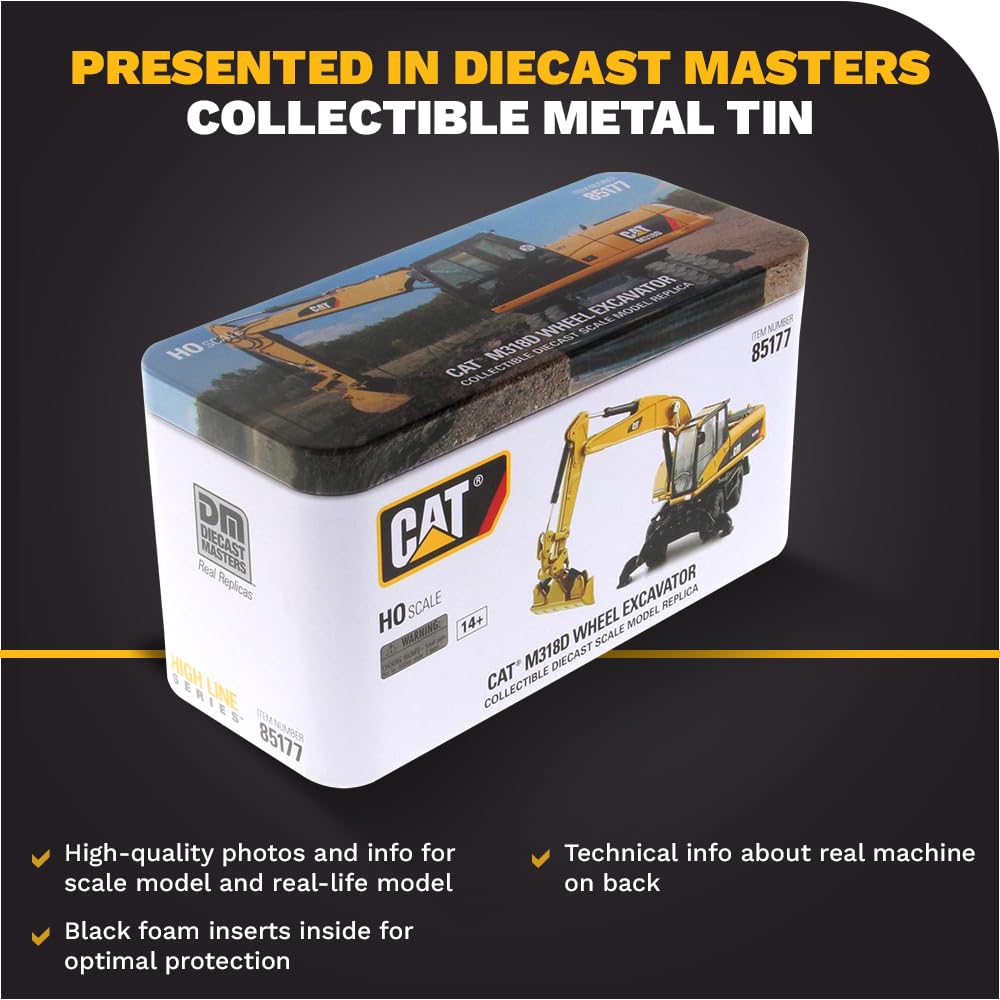 Amazon.com: Diecast Masters Caterpillar M318D Wheel Excavator HO