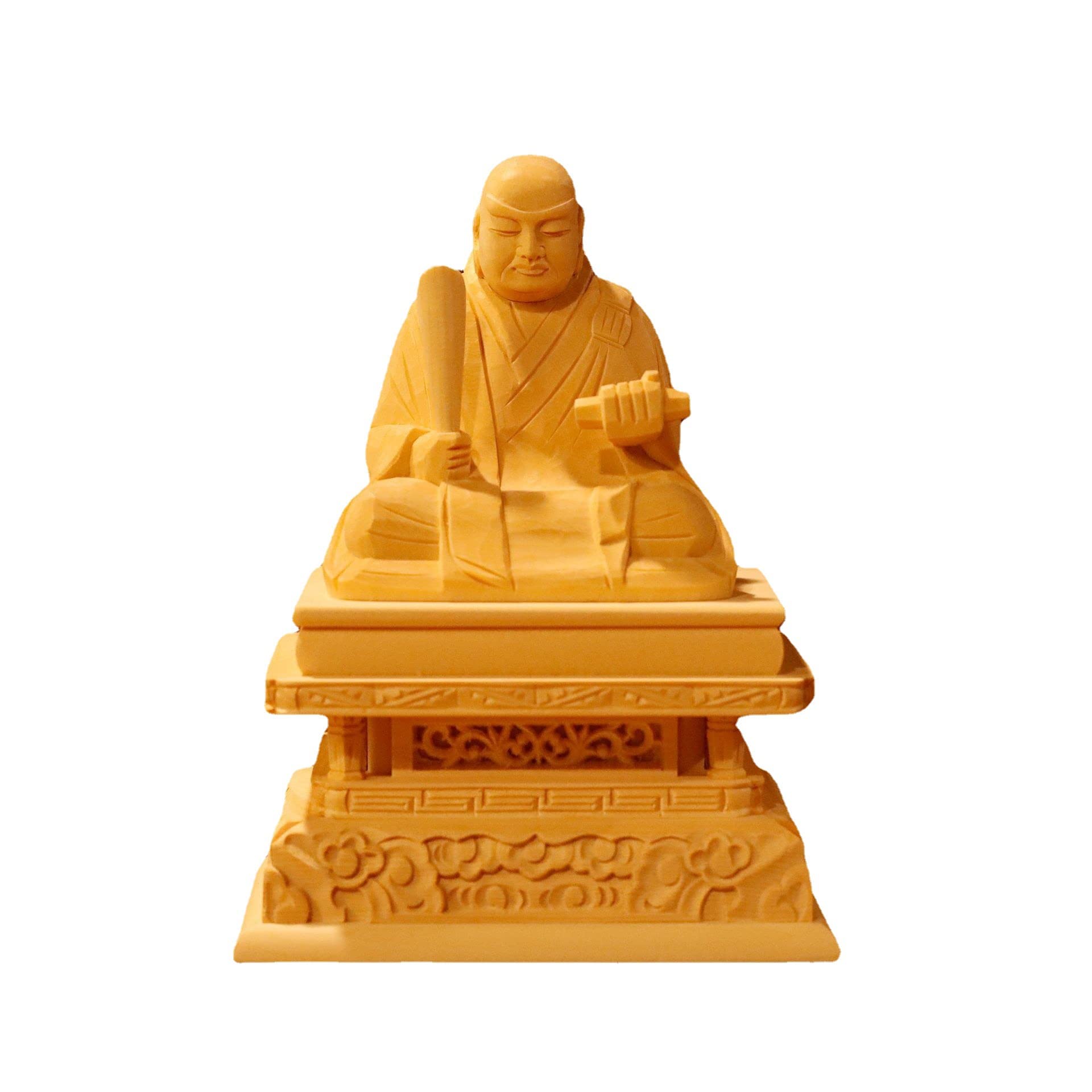 Amazon｜仏像 日蓮上人(日蓮宗) 座像 木彫り仏像 桧木 日蓮宗御本尊