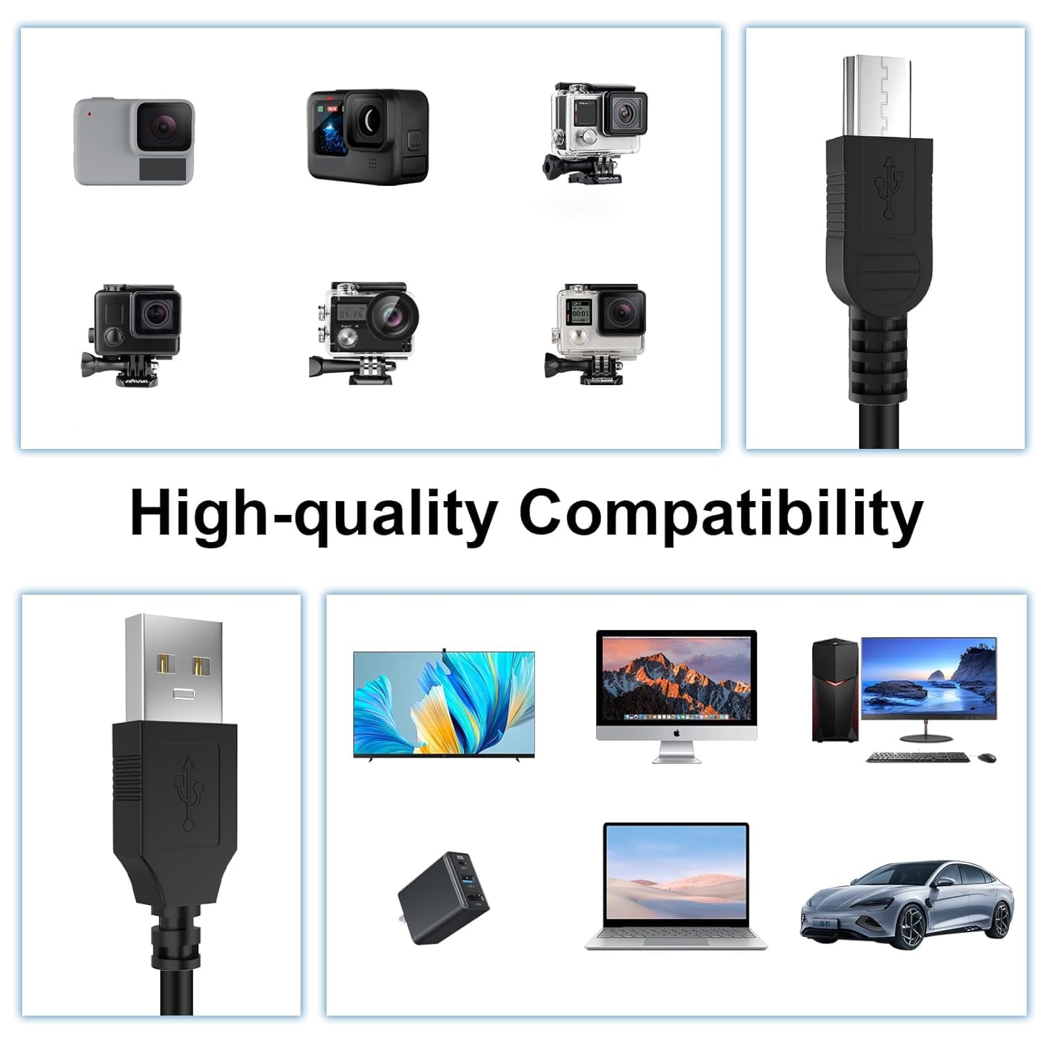 Amazon.co.jp: Xzrucst USBデータケーブル ノートパソコン PCコード