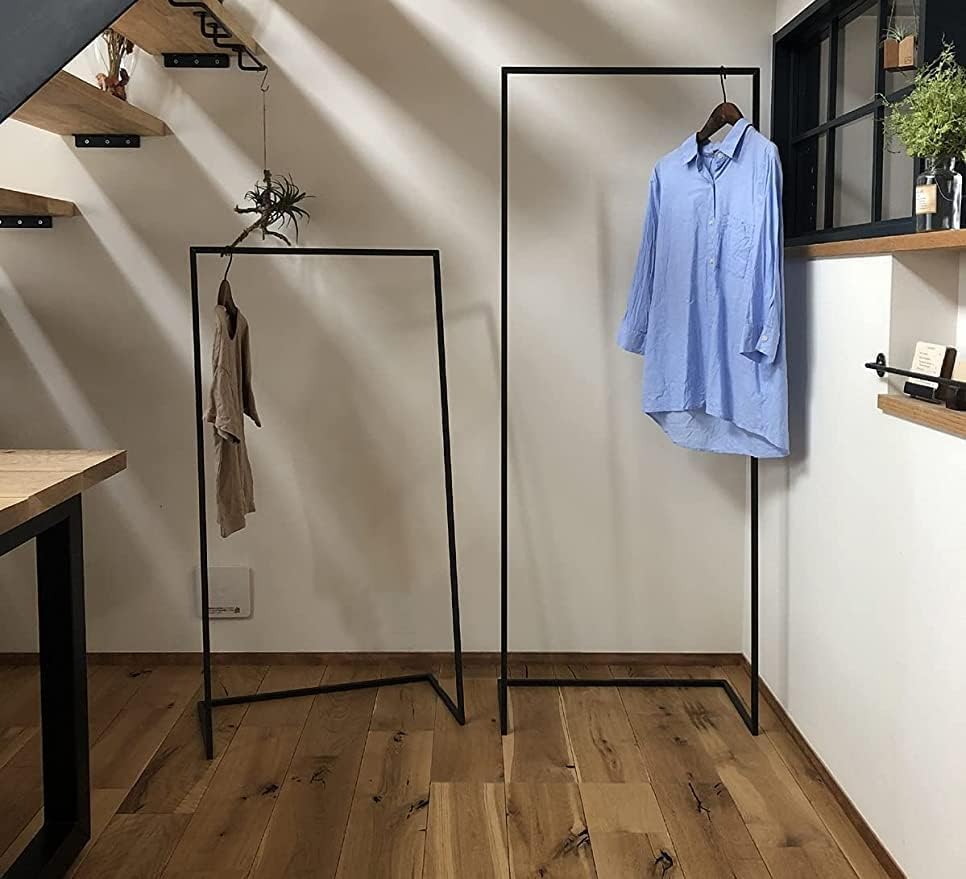 Amazon｜アイアン ハンガーラック おしゃれ スリム シンプル L 完成品