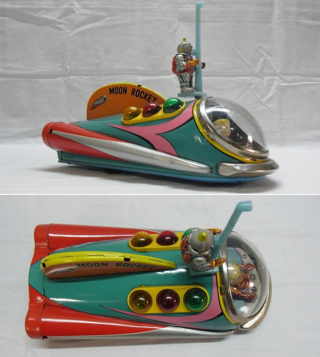 Amazon.co.jp: ビンテージ 動作品マスダヤ ブリキ ムーンロケットMOON