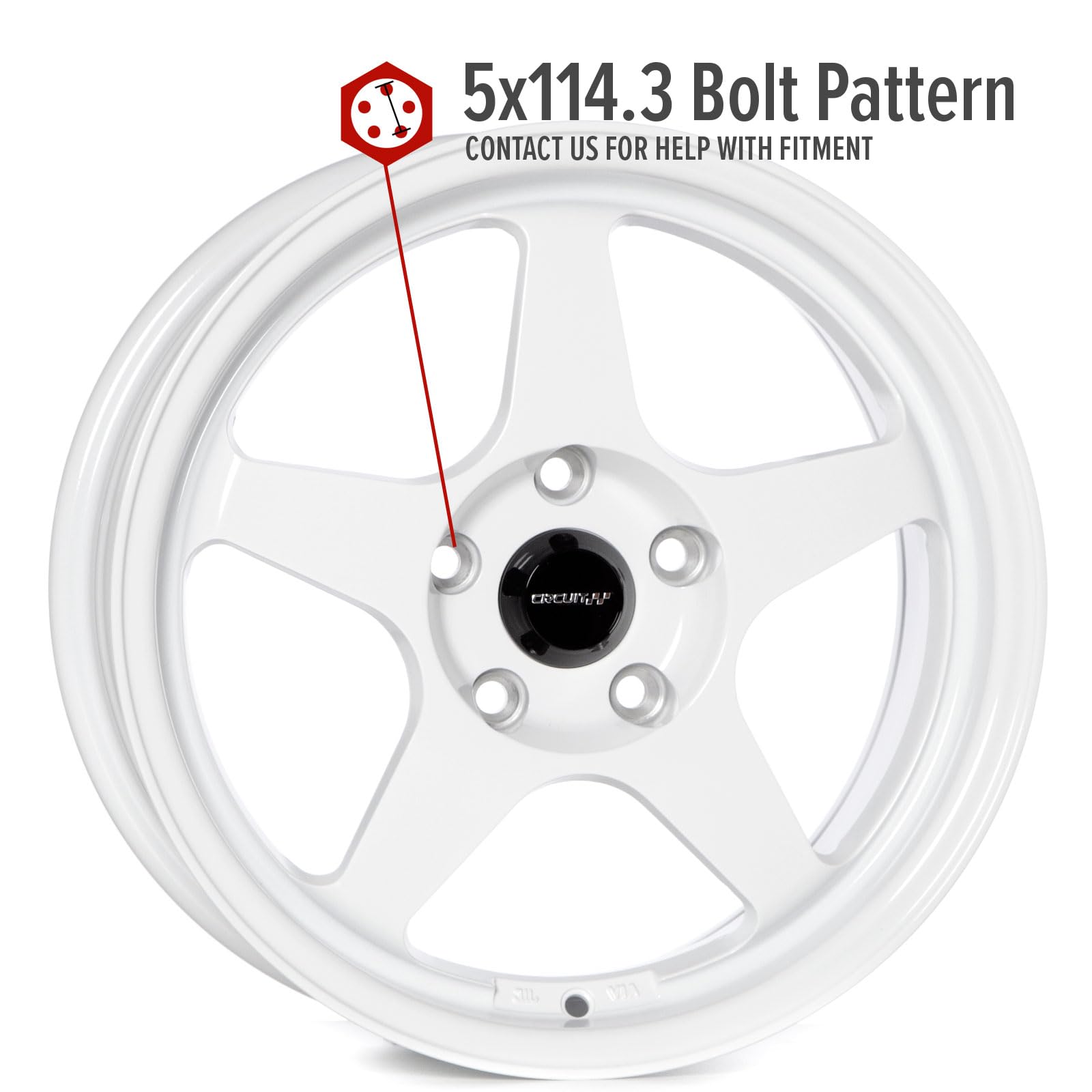 Amazon.co.jp: Circuit Performance CP22 16x7 グロスホワイト 5x114.3