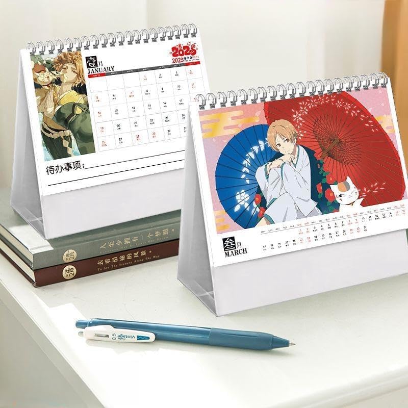 Amazon.co.jp: 夏目友人帳 2025年 卓上カレンダー カレンダー 夏目貴志