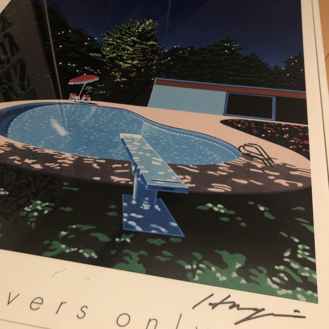 Amazon.co.jp: 永井博 ポスターアート 大瀧詠一 山下達郎 A2 直筆