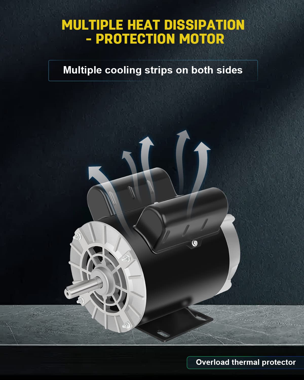 Amazon | エアコンプレッサーモーター、2 HP SPL 3450 RPM電動モーター