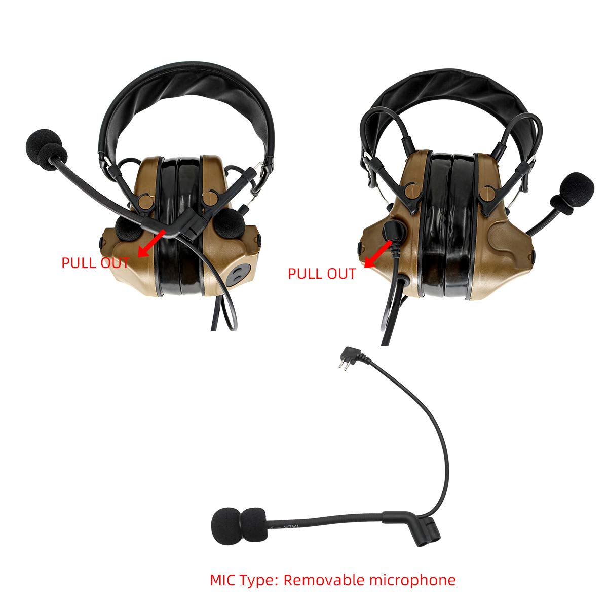 Amazon.co.jp: TAC-SKY C2 タクティカルヘッドセット、PTT附属