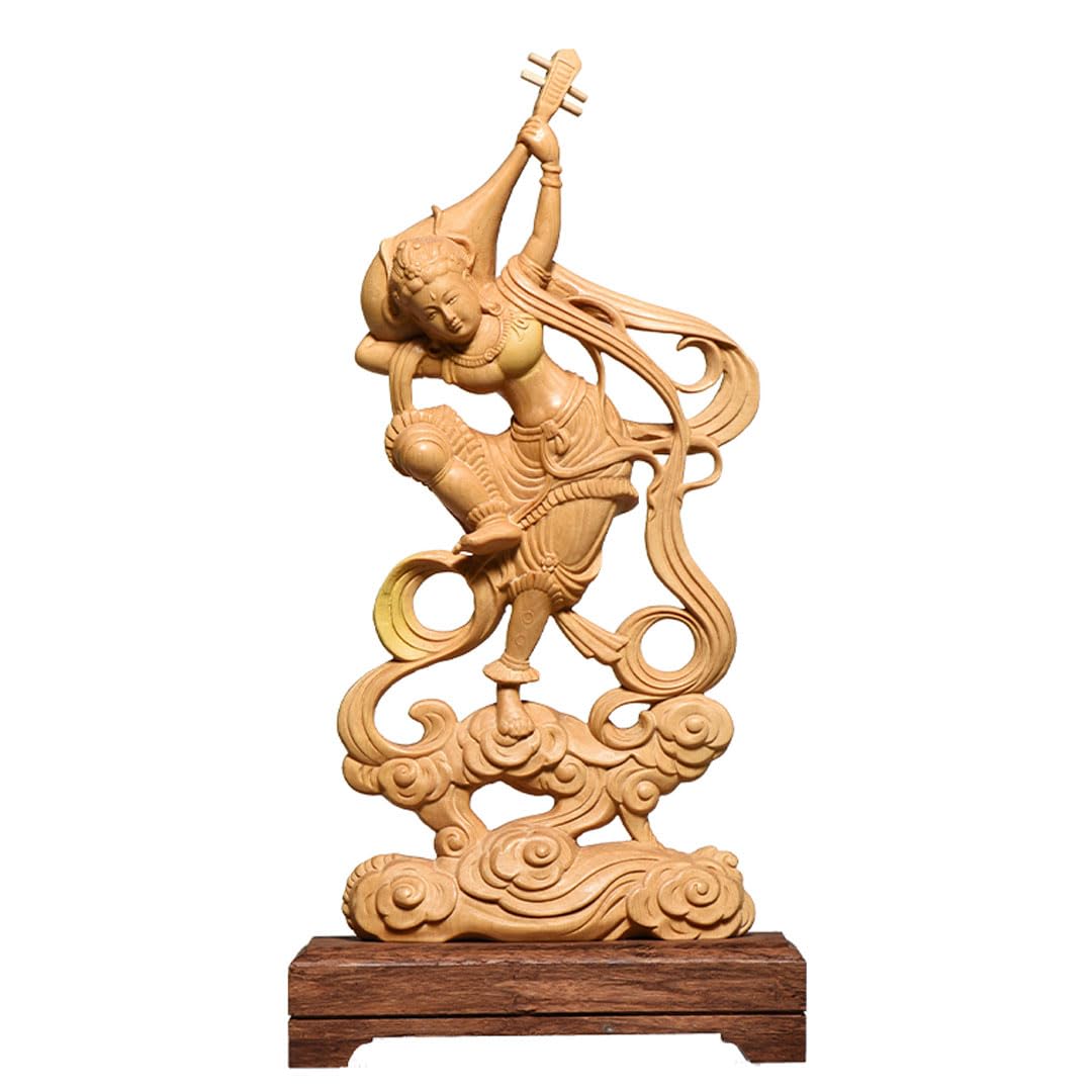 Amazon.co.jp: 【dsdsad】木彫り天女像 Beautiful Girls 高級天然ツゲ