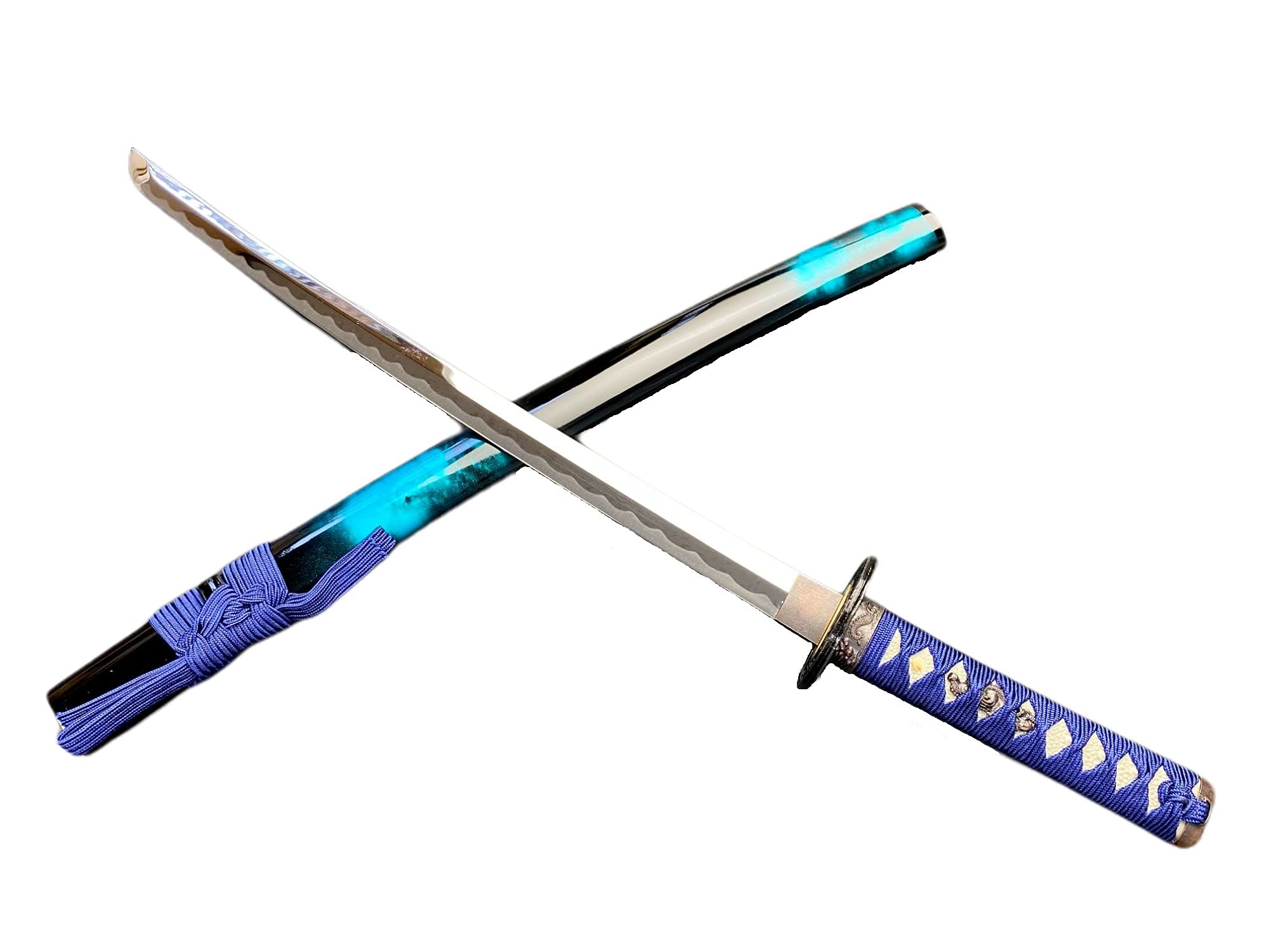 Amazon.co.jp: 模造刀-美術刀剣-関-泉水 (せんすい) 小刀 マーブル 青